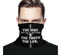 Men Women Neck Gaiter Jesus Cross The Way The Truth Magic Headband Microfiber Balaclava Multifunctional Tube Scarf For Outdoor Running Soccer