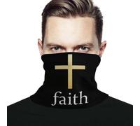 Men Women Neck Warmer Faith Cross Religious Icon Jesus Magic Headband Windproof Headscarf Multifunctional Balaclava For Yoga Fishing Soccer