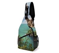 Men & Women Outdoor Sport Daypack Travel Bag, Osprey Showcasing Majestic Wings And Sharp Gaze Art Sling Backpack Rucksack for Travel Hiking - Small Tool Backpack Bag Rucksack