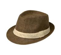 Men Women Panama Hat Straw Fedora Trilby Sun Hat Summer Classic Short Brim Gentleman Jazz Cap Roll Up Foldable UV Protection Cowboy Cowgirl Cap with Beige Band for Beach Travel Party Holiday
