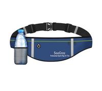 Men Women Slim Running Belt Fanny Pack,Zipper Waterproof Running Waist Pack,Ultra Light Reflective Phone Holder,Sport Workout Belt Bag for Running Walking Cycling Camping Gym, GSP1201-Navy Blue, Sport