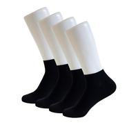 Men & Women SoloPolo Ankle Socks - 4 Pairs, Black - Smart Ankle Men & Women Socks (UK, Numeric, 6, 11, Regular, Short, 4, Black)