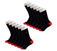 Men & Women SoloPolo Socks, 12 Pairs- Smart Heel & Toe Style, Red Colour, Men & Women Rich Cotton Sock (UK, Numeric, 6, 11, Regular, Regular, 12, Red)