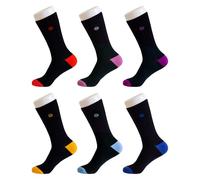 Men & Women SoloPolo Socks, 6 Pairs, Multiple Colours- Smart Heel & Toe Style Men & Women Rich Cotton Sock (UK, Numeric, 6, 11, Regular, Regular, 6, Mixed)