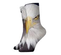 Men Women Sports Socks American Bald Eagle Athletic Crew Socks Anti Blister Office Socks Super Soft Walking Socks For Hiking Trekking Walking