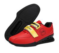 Men Women Squat Weightlifting Shoes,Deadlift Gym Trainers,Weightlifting Squat Shoes,Comfortable,Adjustable Tightness for Heavy Lifting Deadlifting,Weight Training Red