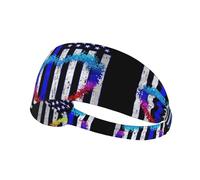 Men Women Thin Blue Line Law Enforcement Workout Sweat Bands Sports Headbands For Running Yoga Golf Gym Camping Tennis