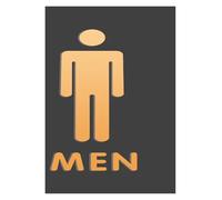 Men Women Toilet Signs Wc Signage Shopping Mall Office Buildings Door Plates Reminder Indicator Plaque Orientation Sign(Color-K)