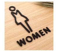 Men Women Toilet Signs Wc Signage Shopping Mall Office Buildings Door Plates Reminder Indicator Plaque Orientation Sign(Color-B)
