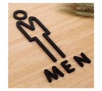 Men Women Toilet Signs Wc Signage Shopping Mall Office Buildings Door Plates Reminder Sign(A)