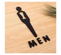 Men Women Toilet Signs Wc Signage Shopping Mall Office Buildings Door Plates Reminder Sign(C)