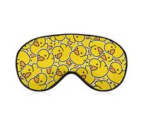 Men Women Travel Sleep Mask Compatible with Cute Yellow Rubber Duck Blindfold, Lightweight and Comfortable Adjustable Eye Masks Night Blindfold Eyeshade for Sleeping, Travel, Shift Work, Nap