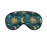 Men Women Travel Sleep Mask Compatible with Vintage Astrology Star Sun Moon Blindfold, Lightweight and Comfortable Adjustable Eye Masks Night Blindfold Eyeshade for Sleeping, Travel, Shift Work, Nap