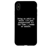 men women unsupervised funny because adulting is hard Case for iPhone XS Max
