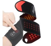 Men Women USB Rechargeable Wrist Heating Pad, Wristband Heat Therapy Wrist Warmer Wrap, 3 Heats/Vibrations Modes,Battery Life: 1.5h, for Injury, Rheumatism, Joint Pain Relief,A