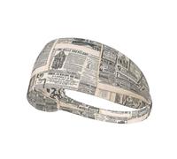 Men Women Vintage French Newspaper Nostalgic Antique Workout Sweat Bands Sports Headbands For Running Yoga Golf Gym Camping Tennis