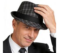 Men Women Winter Autumn Fedora Hat Short Brim Trilby Panama Cap Casual Retro Gentlemen Jazz Hat Unisex Adults Outdoor Thermal Head Wear for Holiday Cruise Cocktail Party