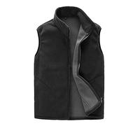 Men/Women Winter Warm Vest Fleece Lined Softshell Bodywarmer Waistcoat Gillet Comfortable Sleeveless Jacket with Pockets Women Black M
