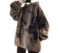 Men Women Y2K Hoodie Harajuku Anime Alt Grunge Emo Dark Academia Punk Weirdcore Alternative Gothic Top Grafitti E-boy