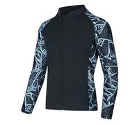 Men Women's 3mm Neoprene Wetsuit Couple Split Two Pieces Long-sleeve Top Pants Warm(Sky top,M)