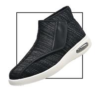 Men Womens Easy Close Shoes Orthopedic Shoes for Men Plantar Fasciitis Shoes for Diabetes and Swollen Feet Support Wide Fit and Comfortable Lightweight (Color : BlackGrey, Size : 9.5 UK)