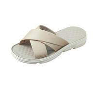 Men Womens Sandals Clearance UK Summer Easy Fasten Open Toe Hollow Breathable Shoes Casual Comfortable Lightweight Sports Leather Sandals Outdoor Beach Shoes Size 5 Khaki