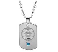 Men Womens Stainless Steel Delicate Dog Tags Constellation Pendant Necklace Astrology Horoscope Sign