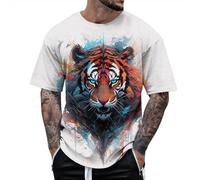 Men Women's Striped T-Shirt Unisex Crew Neck Short Sleeve Stripes T-Shirt Cotton Top Round Neck Kids Casual Crewneck Summer Wears Black Polo Shirt White top Basic (White,XXL)