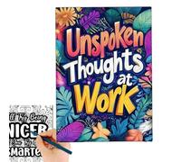 Men Work Colouring Books, A4 Size Colouring Book, Single-Sided Colouring Book, Adult Colouring Book for Women, Stress-Relieving Colouring, Creative Outlet for Adults, Mindfulness Colouring Book