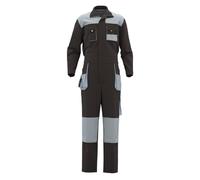 Men Work Coveralls Long Sleeve Multi Pocket Boiler Suit Labour Protection Clothing Grey Black Navy Brown Reinforced Knee Construction Mechanic Uniform Outdoor Gardening Painting Maintenance Overalls