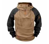 Men Work Hoodies 1/4 Zip Jumper Fleece Lined Sweatshirts Long Sleeve Cargo Sweater Casual Hooded Pullover Fashion Athletic Hoodie Workout Gym Sweatshirt Vintage Soft Workwear Sports Activewear