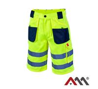 Men Workwear High Visible Shorts (Size: 38-40 Inch -Eu 56) Heavy Duty Warning Clothing Work Protecive Shorts -Flash