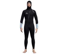 MEN,XL,3mm Neoprene Wetsuit for Women Men, One Piece Full Body Diving Suit with Front Zip, Cap Hooded for Snorkeling, Surfing, Canoeing, Scuba