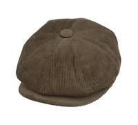 Menâ€™s Cotton Corduroy Newsboy Flat Cap Ivy 8 Panel Heritage Country Peaked Hat [WN1265-OLIVE-M]