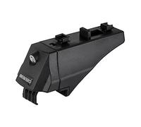 Menabo Alfa High Car Roof Bars Integrated/raised Rails Clamp Silver One Size Black