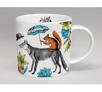 Menagerie Mr Fox White Bone China Mug - Made in Stoke on Trent, England
