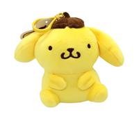 MENBLY Plush Bag Clip Keychain Backpack Hanger with Cinnamon Roll, Kuromi, Pompompurin - Cute Stuffed Animal Key Ring, White, S