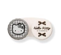 MENBLY Pocahco-Dog Cinnamon-roll My-Meloday Kuormi-Bunny Hanging-Yodon Contact Lens Case - Left/Right Eyes Holder Container - 2.6 x 0.7 x 1.3 inches (Kitty (Black))
