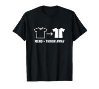 Mend Throw Away Visible Mending Slow Fashion Repair Sewing T-Shirt