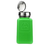 Menda - MDA-5288 35273 One Touch Liquid Dispenser Pump Bottle, ESD Safe, 6 oz. Dissipative, HDPE/Stainless Steel, Green