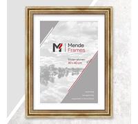 Mende Frames Antique Picture Frame, 28 x 35 cm, Colour: Gold, Wooden Picture Frame, Photo Frame, Golden Baroque Picture Frame, Made in Germany, V450