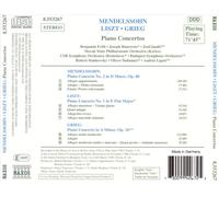 MENDELSSOHN, LISZT, GRIEG: PIANO CONCERTI NEW CD