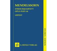 Mendelssohn: String Quartet Opus Post.80 Urtext (Study Score)