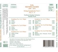 MENDELSSOHN: STRING SYMPHONIES NOS. 1 - 6 NEW CD