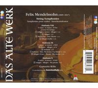 MENDELSSOHN: STRING SYMPHONIES NOS. 8, 9 & 10 NEW CD