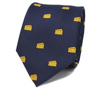MENDEPOT Novelty Drink And Food Pattern Men Necktie With Gift Box Cheese Tie Bread Necktie Father's Day Birthday Gift Tie, Cheese