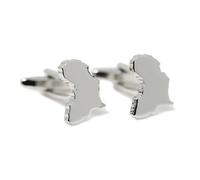 MENDEPOT Novelty Silver Tone Africa Map Cuff link With Gift Box