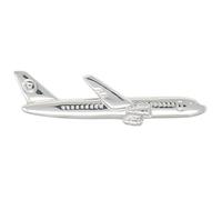 MENDEPOT Silver Tone Airplane Tie Clip with Box, Airplane Tie Clip, Brass, No
