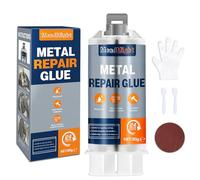 MendMight 80g Metal Glue Heavy Duty, Two Part Epoxy Glue Liquid Metal Strong Adhesive Filler, Epoxy Resin Glue for Metal, Stainless Steel, Aluminum Alloy, Plastic,DIY Crafts & Industrial Repairs