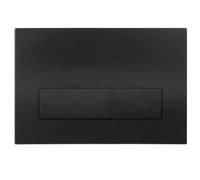 Mendorio Toile Dual Flush Plate for Concealed Cistern, Compatible with Geberit Sigma,Up300&UP320 Actuator Plate,245 x 164 mm,with Flush Rod Set&Frame, 1 Piece(Black)